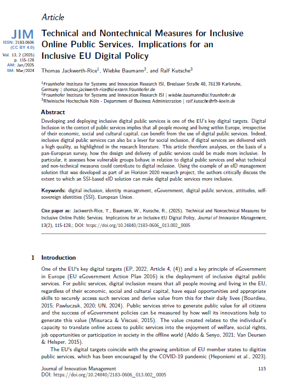 Publikation Jackwerth et al. 2025: Digitale Identitäten
